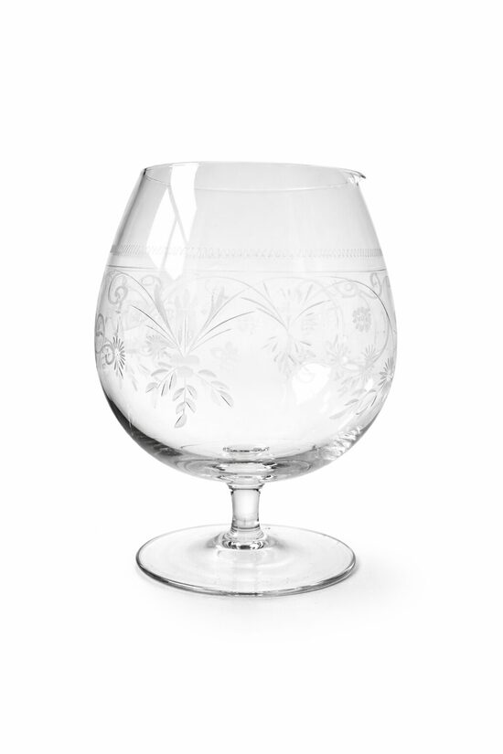 Stikla vāze ar gravējumiem